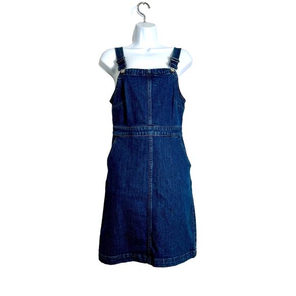 Madewell Dresses & Skirts - Madewell Women's Denim Apron Dress Overerall Sz 2 Mini Blue Dark Wash 90's Y2K